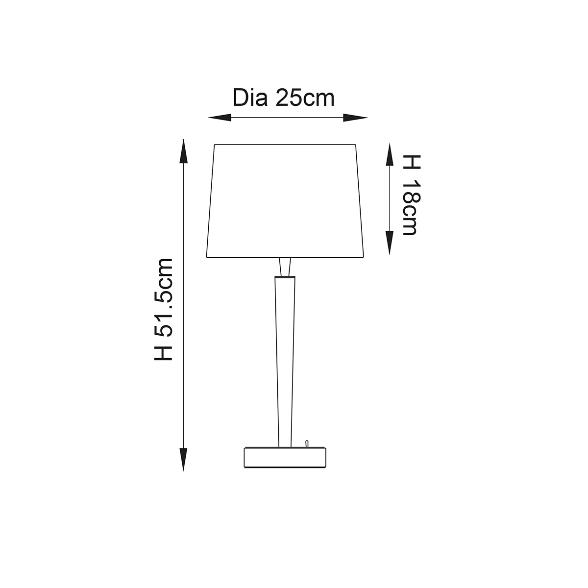 Sylas Table Lamp Usb in Bright Nickel and Mink Fabric
