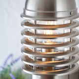 Clara PIR and Photocell Wall Light in Brushed Stainless Steel and Clear Polycarbonate
