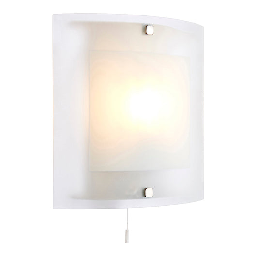 Clear/frosted glass & chrome plate