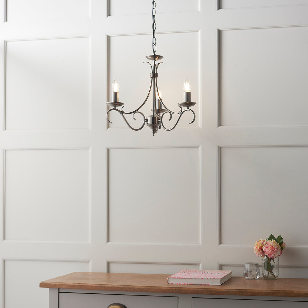 Antique silver effect plate