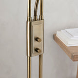 Antique brass plate & frosted glass