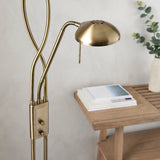 Antique brass plate & frosted glass