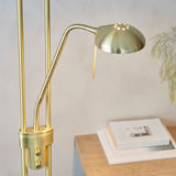 Satin brass plate & opal glass
