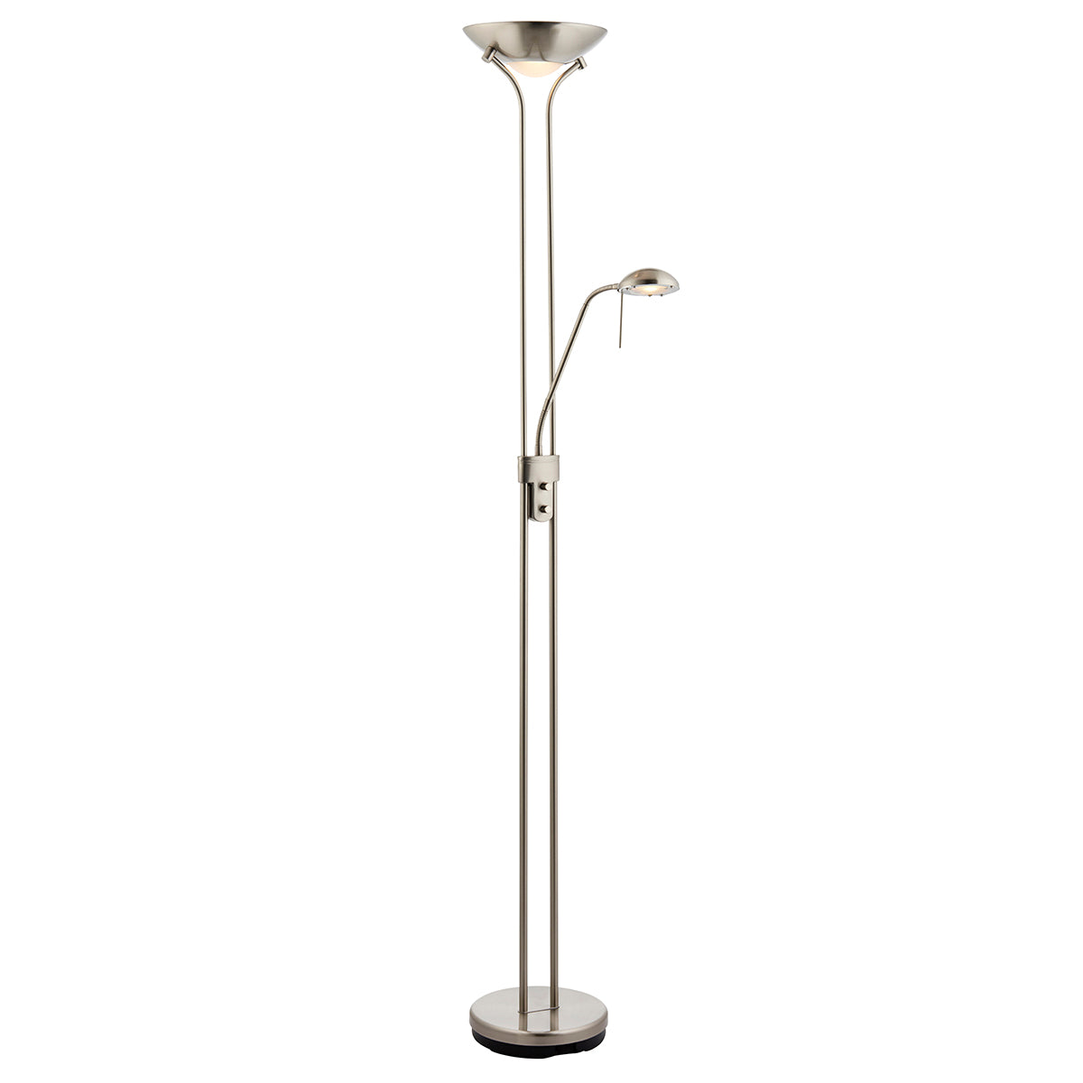 Satin chrome plate & opal glass