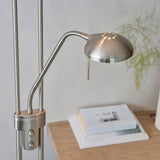 Satin chrome plate & opal glass