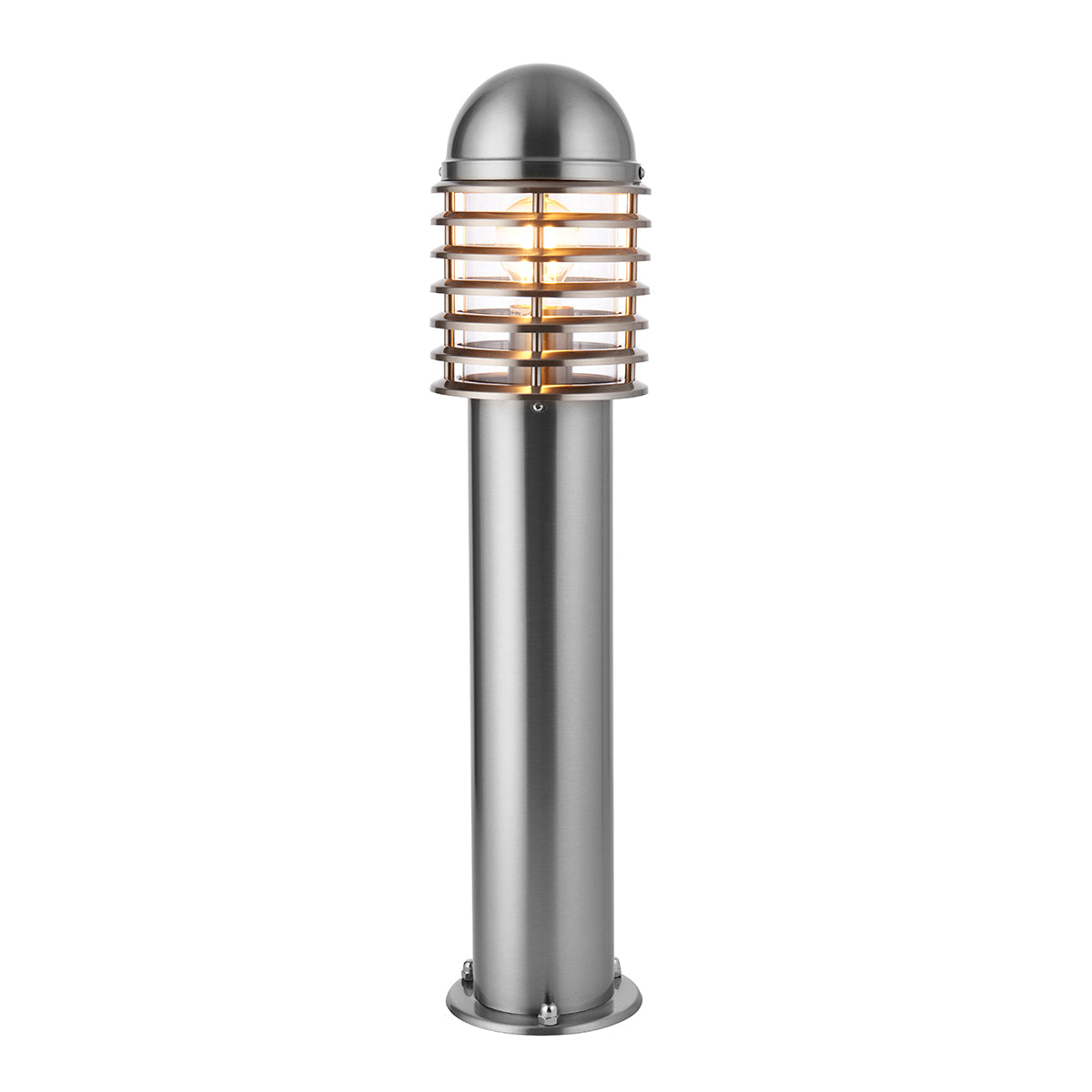 Polished stainless steel & clear pc
