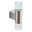 Polished stainless steel & clear crystal