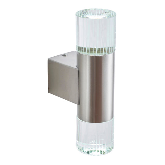 Polished stainless steel & clear crystal