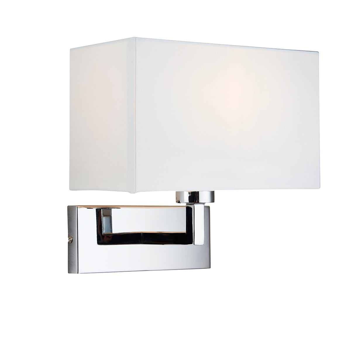 Chrome plate & white fabric
