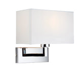Chrome plate & white fabric