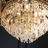 Clear glass & gold effect plate
