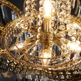 Clear glass & gold effect plate