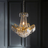Clear glass & gold effect plate