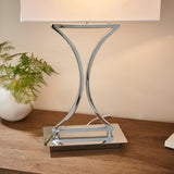 Chrome plate & white fabric