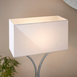 Chrome plate & white fabric