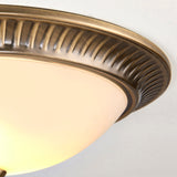 Antique brass plate & frosted glass