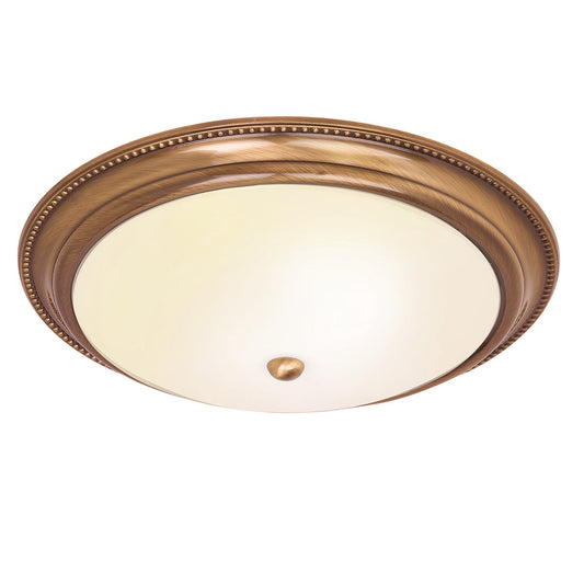 Antique brass plate & frosted glass
