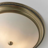 Antique brass plate & frosted glass