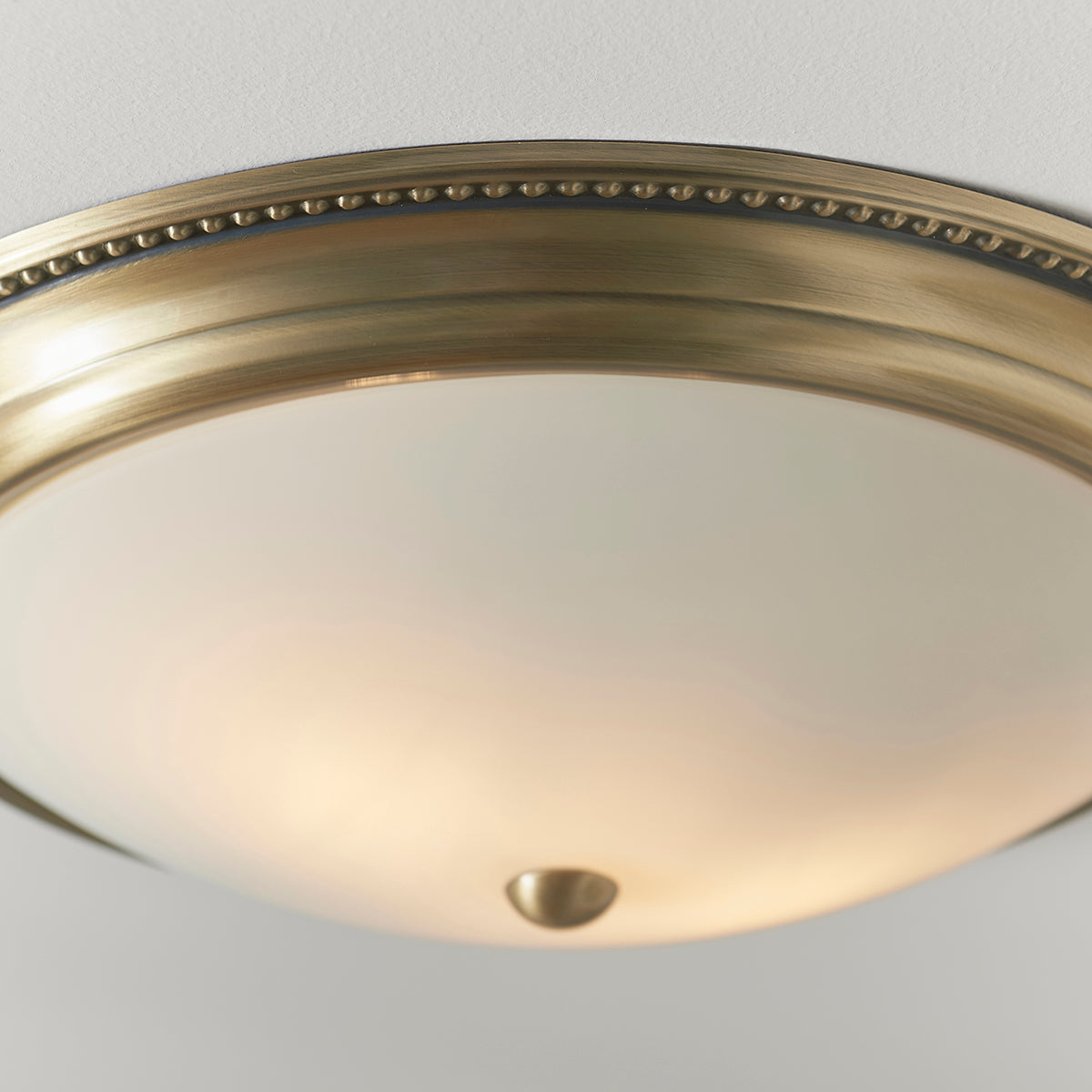 Antique brass plate & frosted glass