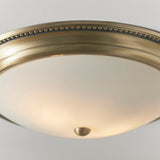 Antique brass plate & frosted glass