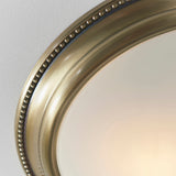 Antique brass plate & frosted glass