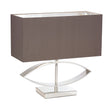 Silver plate & taupe silk