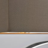 Silver plate & taupe silk
