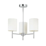 Chrome plate & vintage white fabric