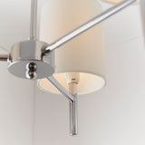 Chrome plate & vintage white fabric