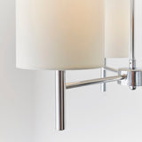 Chrome plate & vintage white fabric