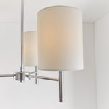 Chrome plate & vintage white fabric