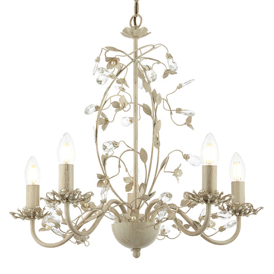 Cream/br gold paint & clear/pearl acrylic
