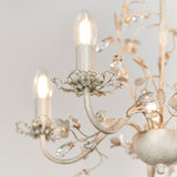 Cream/br gold paint & clear/pearl acrylic