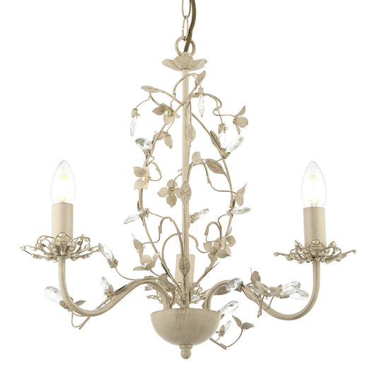 Cream/br gold paint & clear/pearl acrylic