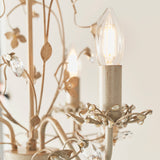 Cream/br gold paint & clear/pearl acrylic
