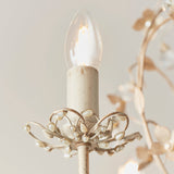 Cream/br gold paint & clear/pearl acrylic