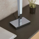 Chrome plate & grey fabric