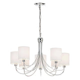 Chrome plate & white fabric