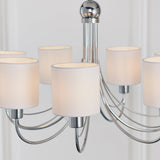 Chrome plate & white fabric