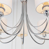 Chrome plate & white fabric
