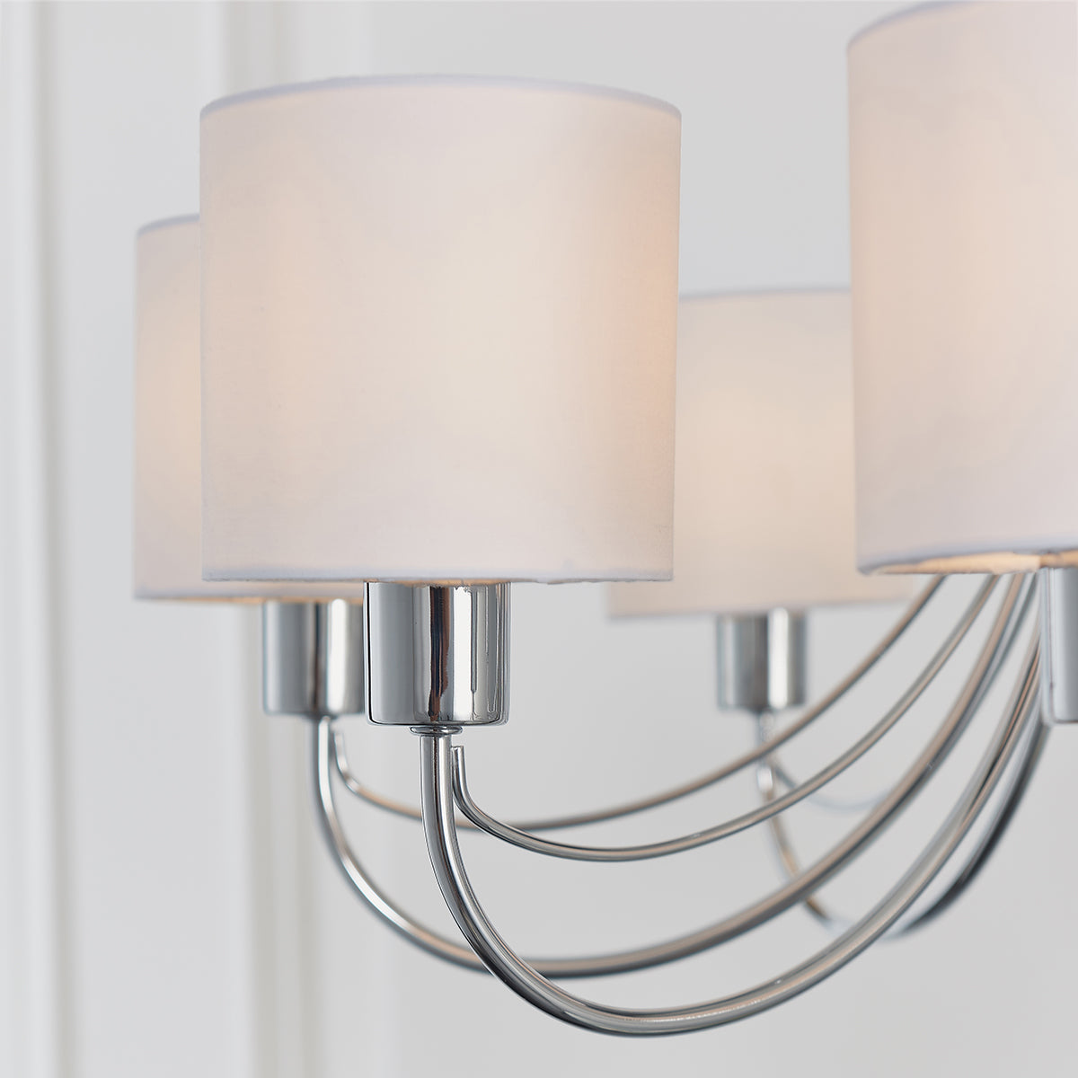 Chrome plate & white fabric