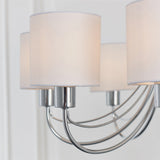 Chrome plate & white fabric