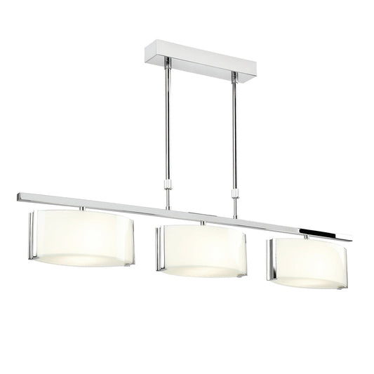 Chrome plate & white glass