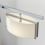 Chrome plate & white glass