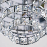 Chrome plate & clear crystal