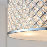 Chrome plate & clear crystal