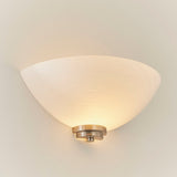 Satin chrome plate & white glass