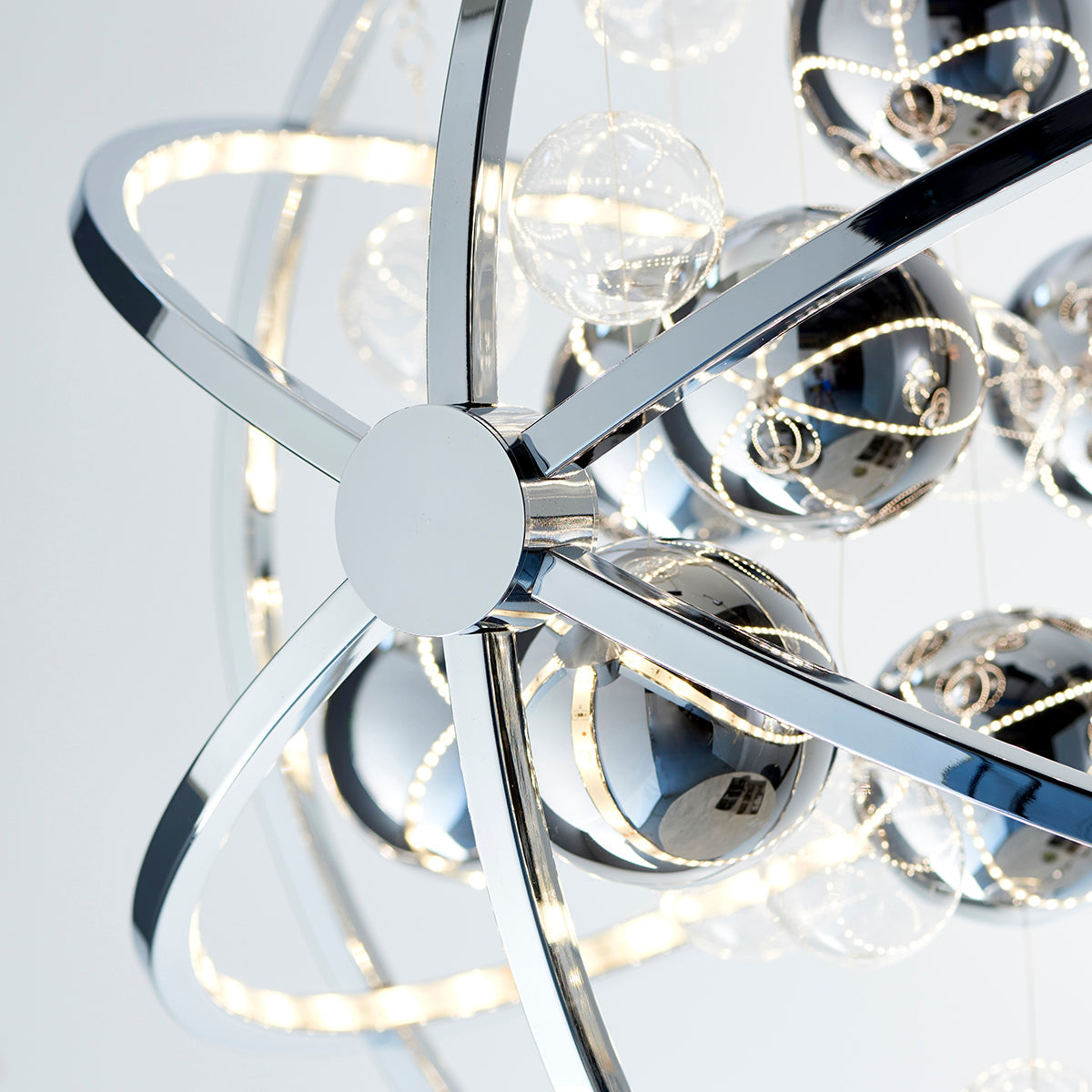 Chrome plate with clear & chrome glass