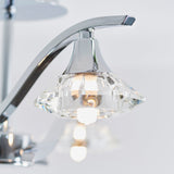 Chrome plate & clear crystal