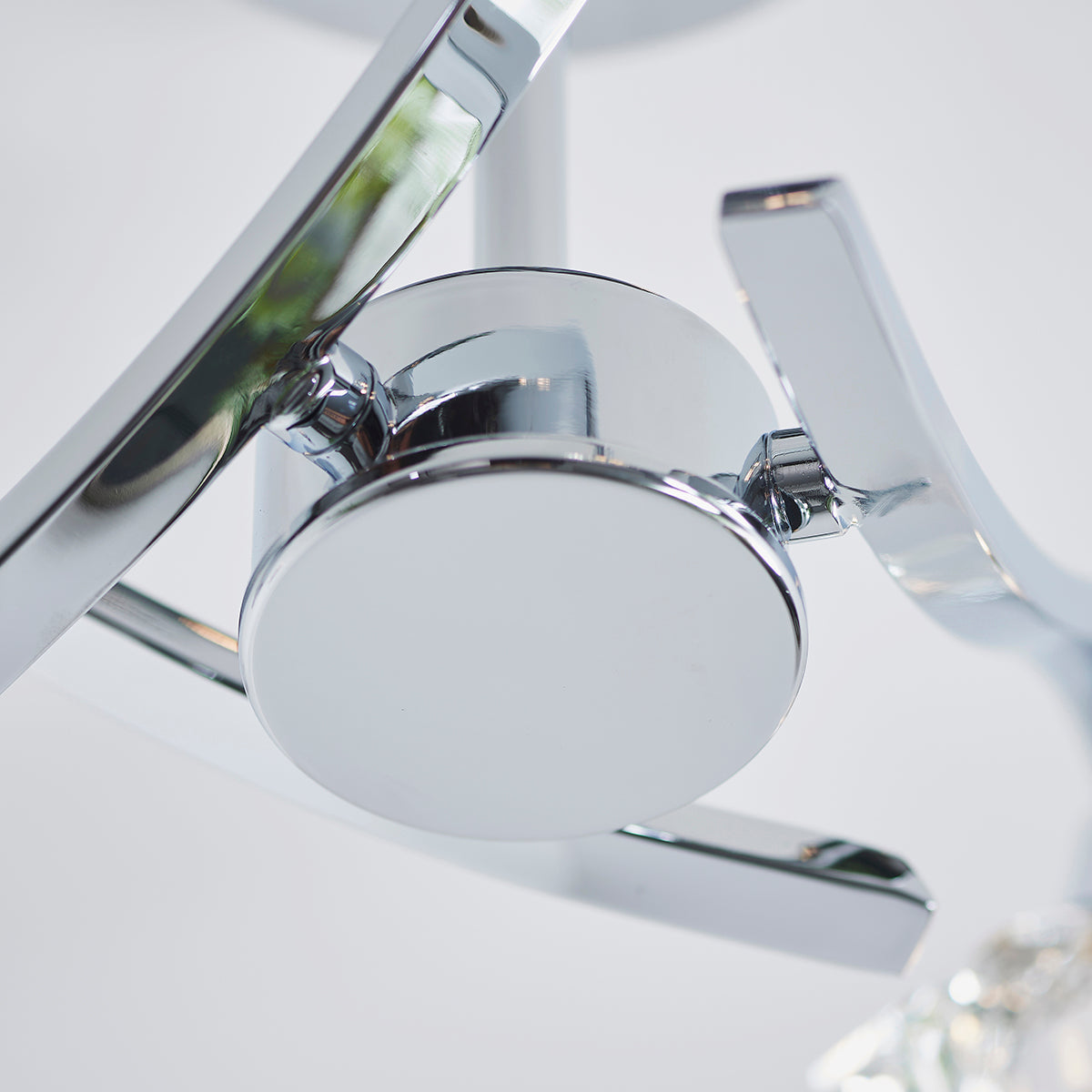 Chrome plate & clear crystal